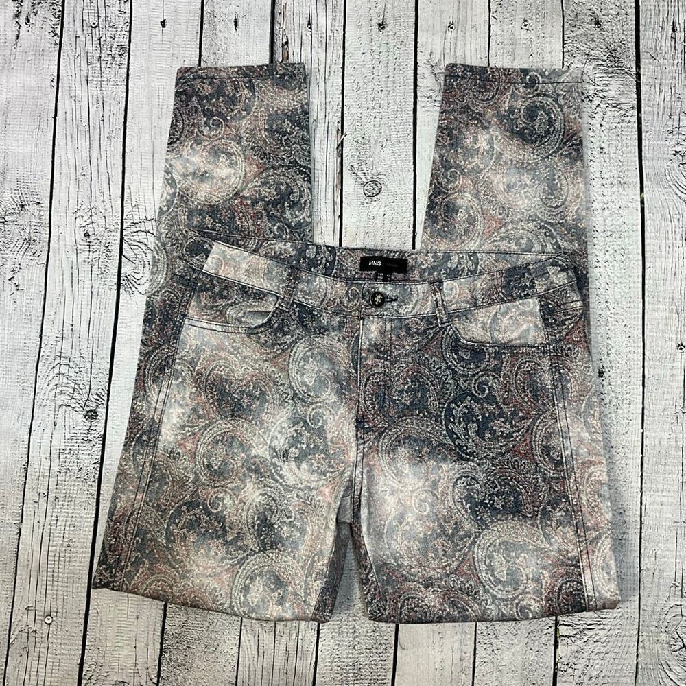 MANGO MNG Paisley Print Skinny Jeans